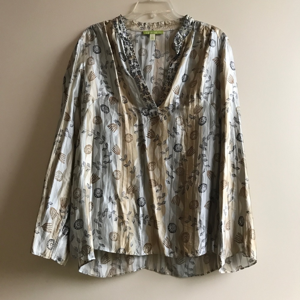 Sigrid Olsen silk blouse medium